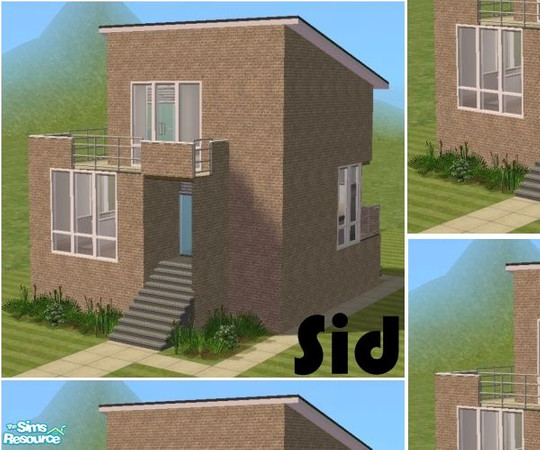 Sims 2 — sid by Thefox18 — sid is a great 1bed, 1bath, 2living and 1 dinning area house,perfect for a single sim