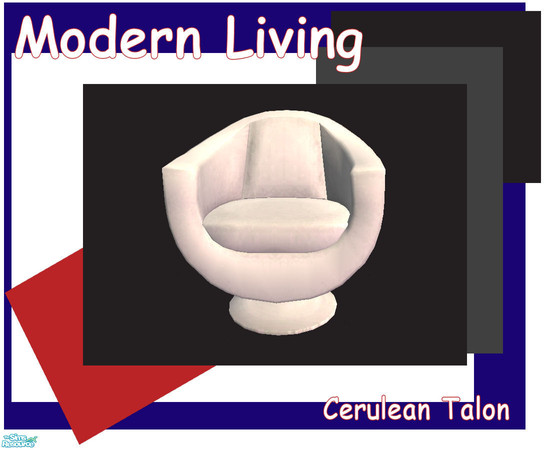 Sims 2 — Modern Living - Glassic Chair by Cerulean Talon — Like the feel of the Modern era? Classic lines and vivid