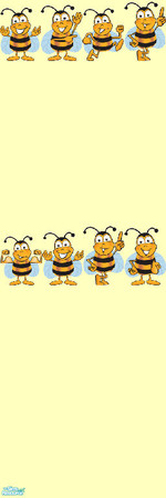Sims 2 — \'My Little Bee\' Bedroom Collection - Wallpaper by shadow66 — Get your kids \'buzzing\' with delight, and make
