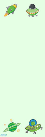 Sims 2 — \'My Little Alien\' Bedroom Collection - Green Border by shadow66 — From my \'My Little Alien\' Bedroom