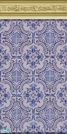 Sims 2 — Prakash Blue 2 by senemm — A set of 8 moroccan style fancy wallpapers.