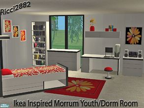 Sims 2 — Ikea Inspired Morrum Youth Room by TheNumbersWoman — Teen Room? Dorm Room? Tween Room, Youth Room? Kids Room?