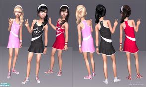 Sims 2 — Sporty Outfits (GirlSet1) by sosliliom — *everyday outfit set* ~ You can not to use it like a sportswear! ~