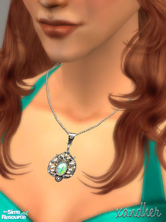 Sims 2 — Galleria Necklaces - Solstice by Xandher — A lovely vintage art nouveau inspired necklace. Categorized under