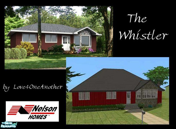 Sims 2 — The Whistler by Love4oneAnother — A three-bedroom bungalow perfect for as a starter home. Features a bayed