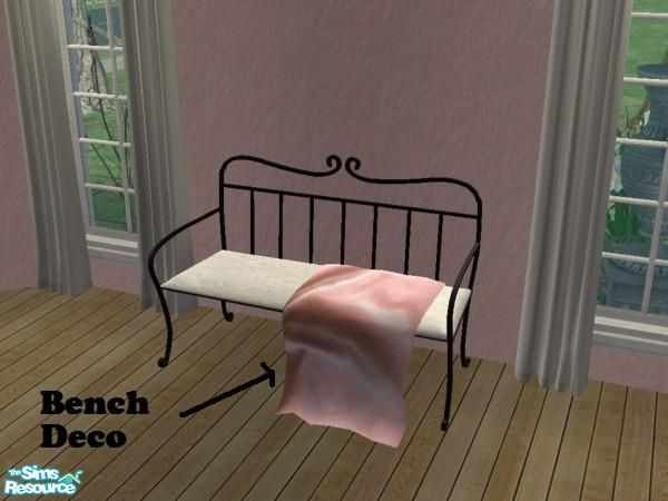 Sims 2 — MFG Jope Bedroom #9 Recolor - Satin - Bench DECO by mightyfaithgirl — Pink satin blanket recolor.