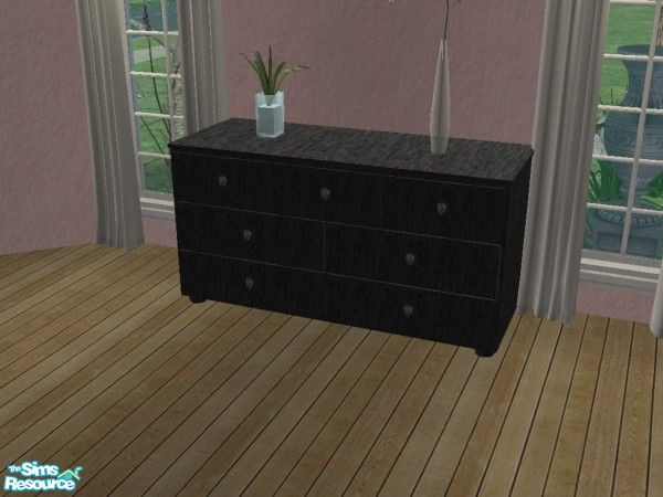 Sims 2 — MFG Jope Bedroom #9 Recolor - Satin - Sidetable by mightyfaithgirl — Black recolor of jope bedroom 9\'s