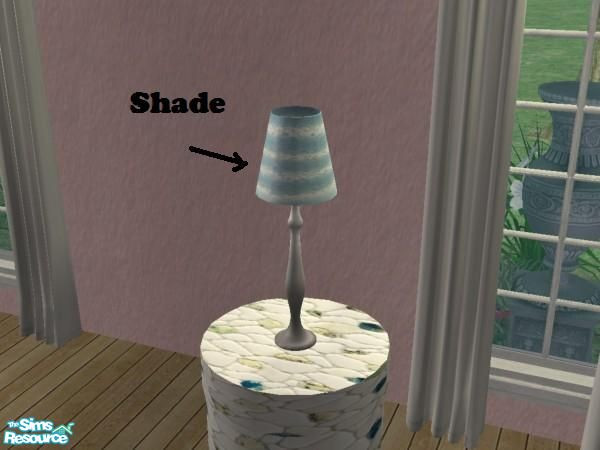 Sims 2 — MFG Jope Bedroom #9 Recolor - Satin - Lamp Shade by mightyfaithgirl — Blue satin recolor of Jope bedroom 9\'s