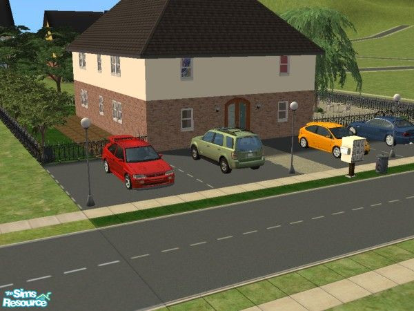 Sims 2 — Just Four Flats. by luckyoyo — This Lot has Four Apartments each with One Double Bedroom, Bathroom, Kitchen and