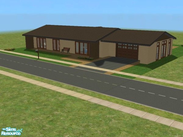 Sims 2 — C-2 by kattmc3 — A 3 bedroom,2 bathroom house with a one car garage and pool.