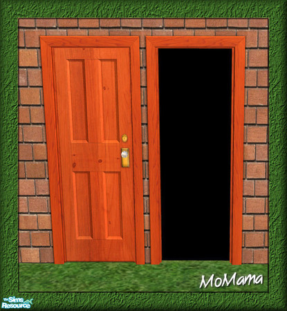 Sims 2 — NK Cherry Build Set - Yankee 4 Score Door by MoMama — Brighten up your home with this door and arch of Cherry.