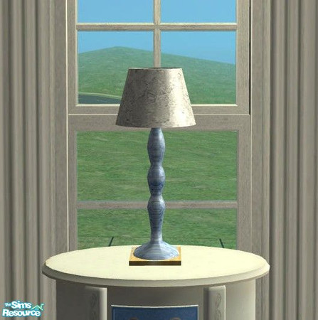 Sims 2 — Winter Blues Bedrooom - Lamp by Riverwillows — Pretty bedroom in soft, wintery blues. Meshes by Mummysim of