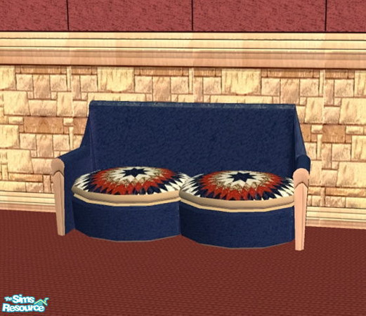 Sims 2 — Santa Fe Living Room- Star -loveseat by ead425 — 