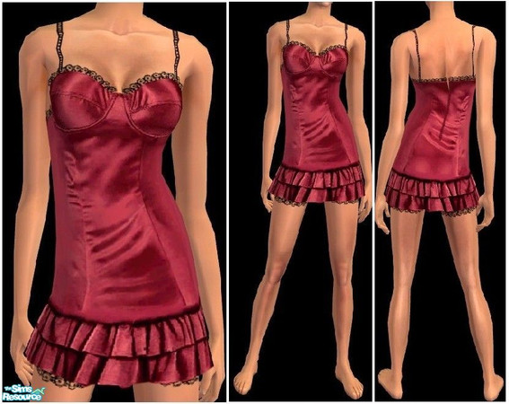 Sims 2 — JPayafpjs23 - red by juttaponath — Silk nighties for adults and young adults. No mesh or expansion pack