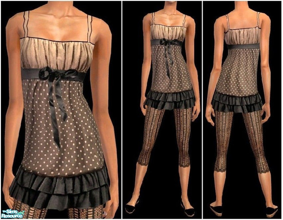Sims 2 — JPayafdaily35 - beige by juttaponath — Dress for adults and young adults. No mesh or expansion pack required.