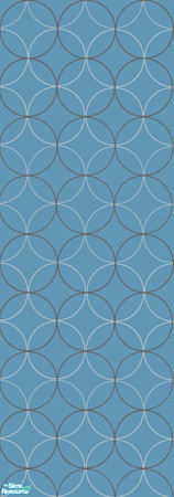 Sims 2 — Retro Papers - Circles Blue by cazarupt — Part of the Retro Papers set by cazarupt. Also available with Paneling