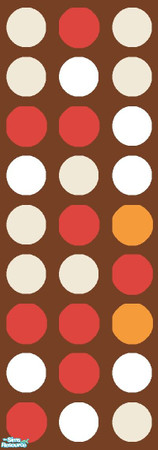 Sims 2 — Retro Papers - Spots Red by cazarupt — Part of the Retro Papers set by cazarupt. Also available with Paneling