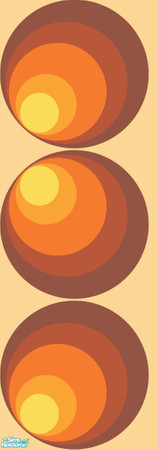 Sims 2 — Retro Papers - Apollo Orange, Circle Right by cazarupt — Part of the Retro Papers set by cazarupt. Use with left