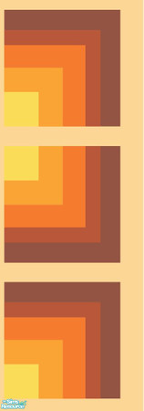 Sims 2 — Retro Papers - Apollo Orange, Square Right by cazarupt — Part of the Retro Papers set by cazarupt. Use with left