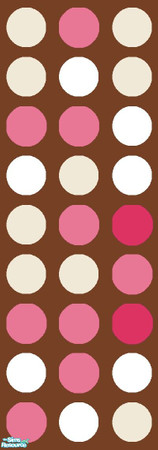 Sims 2 — Retro Papers - Spots Pink by cazarupt — Part of the Retro Papers set by cazarupt. Also available with Paneling