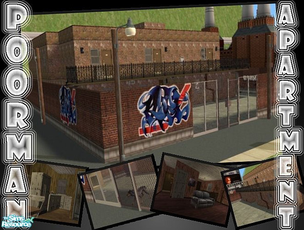 Sims 2 — Poorman Apartment by SkylaneRose — Do you have a poor sim?Are they sloppy? Lazy?Well this apartment will fit