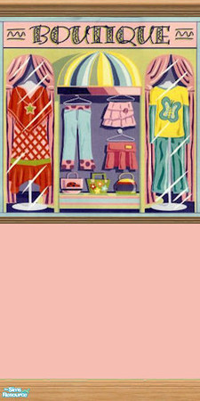 Sims 2 — Going Shopping - Boutique by Cerulean Talon — Whether for a shop or your teen or child\'s room, this wallpaper