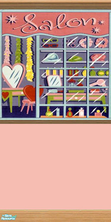Sims 2 — Going Shopping - Salon by Cerulean Talon — Whether for a shop or your teen or child\'s room, this wallpaper will