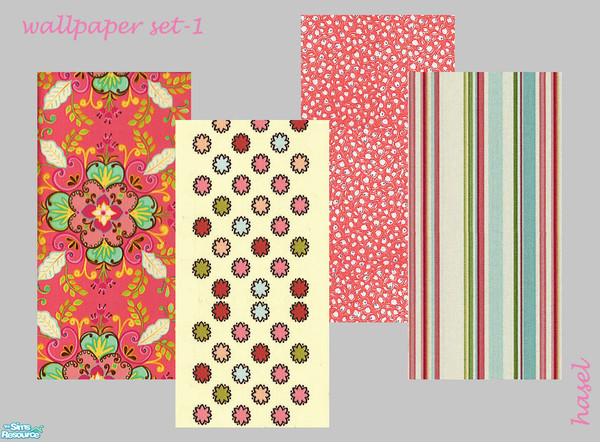Sims 2 — HS Wallset -1- by hasel — Colourfuly wallpapers Enjoy..