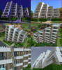 Sims 2 — White Terrace Apartments by Kylejh15 — This is my first uploaded apartment lot. 7 floors, 8 apartments. 5 small