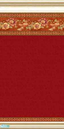 Sims 2 — jsf2PLERuby2 by jsf — Newly revised ParkLane mouldings hold red floral and red and gold borders with ruby red