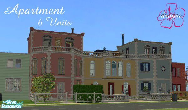 Sims 2 — S2LB - Old Townhouse Apartments - NO CC by Dropsi1986 — Click on the 2nd picture to get informations about every