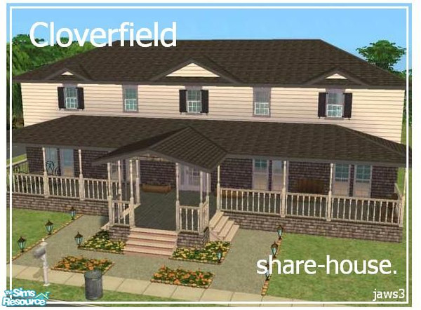 Sims 2 — Cloverfield Share-house by Jaws3 — A cute little apartment lot. ;D Featuring four apartments in this traditional