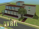 Sims 2 — Avril by Bunny545 — Modern, big lot with many large windows and Mickey Mouse\'s pool near!