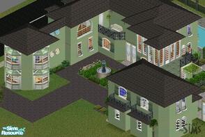 Sims 1 — The Ivy Green Mansion by mol924 — The Ivy Green Mansion has a kitchen, dining room, living room, rec.