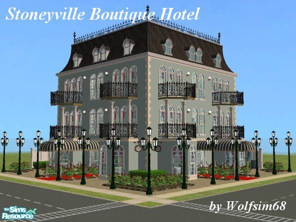 Sims 2 — Stoneyville Boutique Hotel by Wolfsim68 — A wonderful welcome awaits you with boutique shopping, restaurant