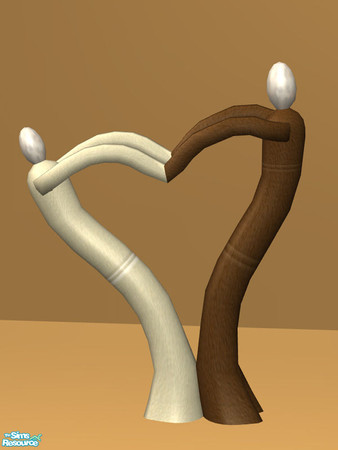 Sims 2 — Tane Living - Heart Sculpture - Mesh by Shakeshaft — Part of a new Living Room Set to match my Tane Dining Set,
