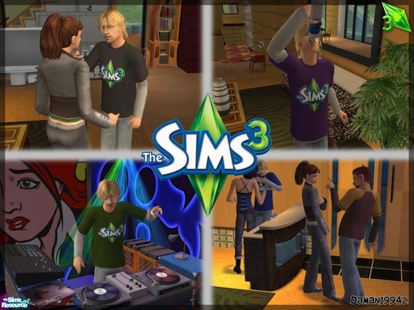 Sims 2 — TS3 Shirts by daman19942 — Set of 7 shirts made for your adult male sims to celebrate the upcoming release of