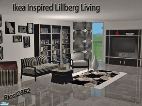 Sims 2 — Ikea Inspired Lillberg Living by TheNumbersWoman — Inspired by Ikea, priced for our brokety broke Sims families