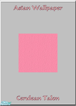 Sims 2 — Asian Baby Wallpaper & Floor - Dark Pink Carpet by Cerulean Talon — Gentle pastels with pleasing textures to