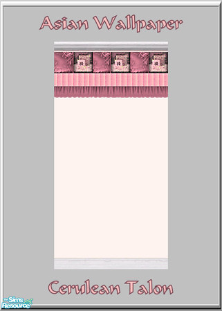 Sims 2 — Asian Baby Wallpaper & Floor - White Wallpaper With Border by Cerulean Talon — Gentle pastels with pleasing