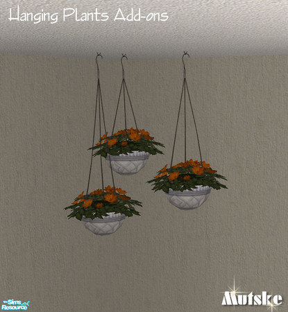 Sims 2 — Maxis Plants Add-ons III - Hanging Flowers Orange by Mutske — 