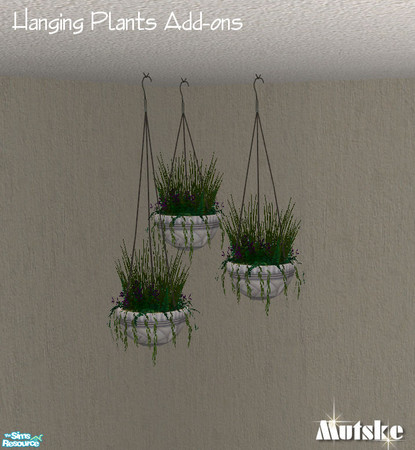 Sims 2 — Maxis Plants Add-ons III - Hanging Planter Purple by Mutske — 