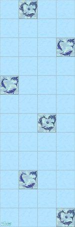 Sims 2 — Aqua-Marine Dolphin Bathroom - Wall Tiles 2 by shadow66 — From my \'Aqua-Marine Dolphin Bathroom\' - Aqua-Blue