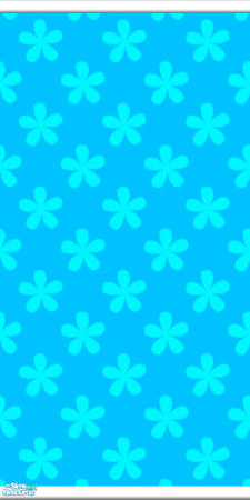 Sims 2 — Groovy Flowers in Blue - Groovyflowersbluewallpaper3 by babytweetums4 — Groovy Flowers Wallpaper #3.