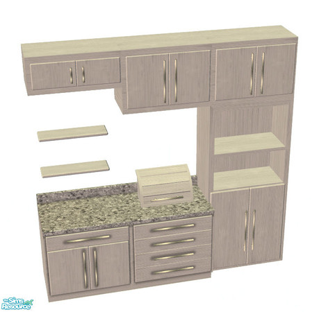 Sims 2 — Hanover Kitchen Recolors - White wood by sim_man123 — White wood recolor of my Hanover Kitchen. This file will