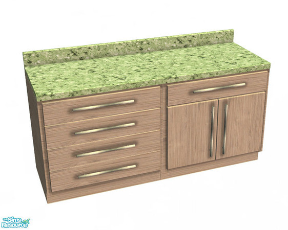 Sims 2 — Hanover Kitchen Recolors - Green Countertop by sim_man123 — Green colored granite recolor of my Hanover Kitchen