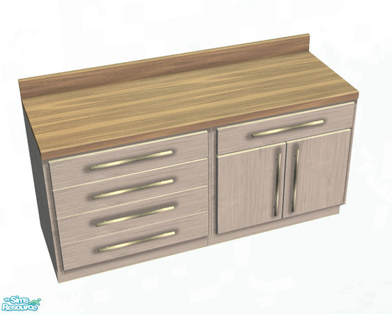 Sims 2 — Hanover Kitchen Recolors - Light Oak Countertop by sim_man123 — Light oak recolor of my Hanover Kitchen