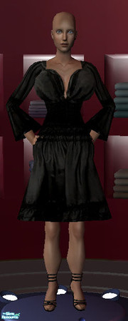 Sims 2 — Black Dress for BootyGal by xxxrasmusgirlxxx —  Black Dress with Heeles for BootyGal