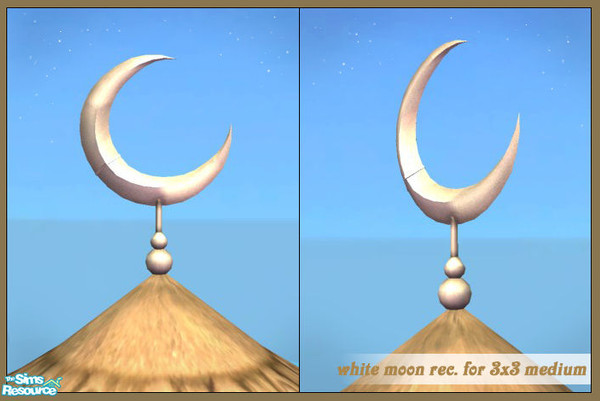 Sims 2 — Crescent Symbol - white moon rec. for 3x3 medium by senemm — A set of 9 different sized crescent moon symbols