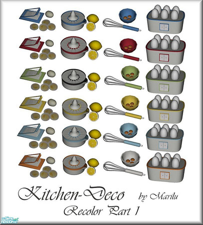 Sims 2 — KD Recolor 1 by marilu — new Colors for the Kitchen-Clutters